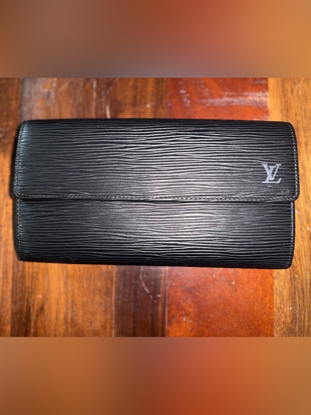 Louis Vuitton Epi Sarah Wallet Epi Leather Black